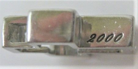 極美品ポーラPOLA ダブルクロスペンダント18金ホワイトゴールド2000年 