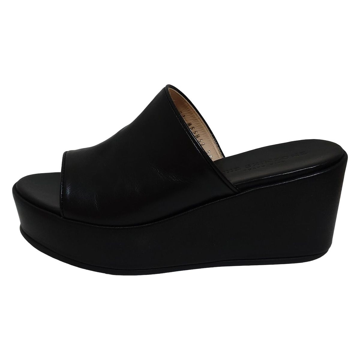 美品✨ MEPHISTO ウェッジソール 【5.5】 黒 レザー ロゴソール 美品✨ MEPHISTO ウェッジソール 【5.5】 黒 レザー ロゴソール