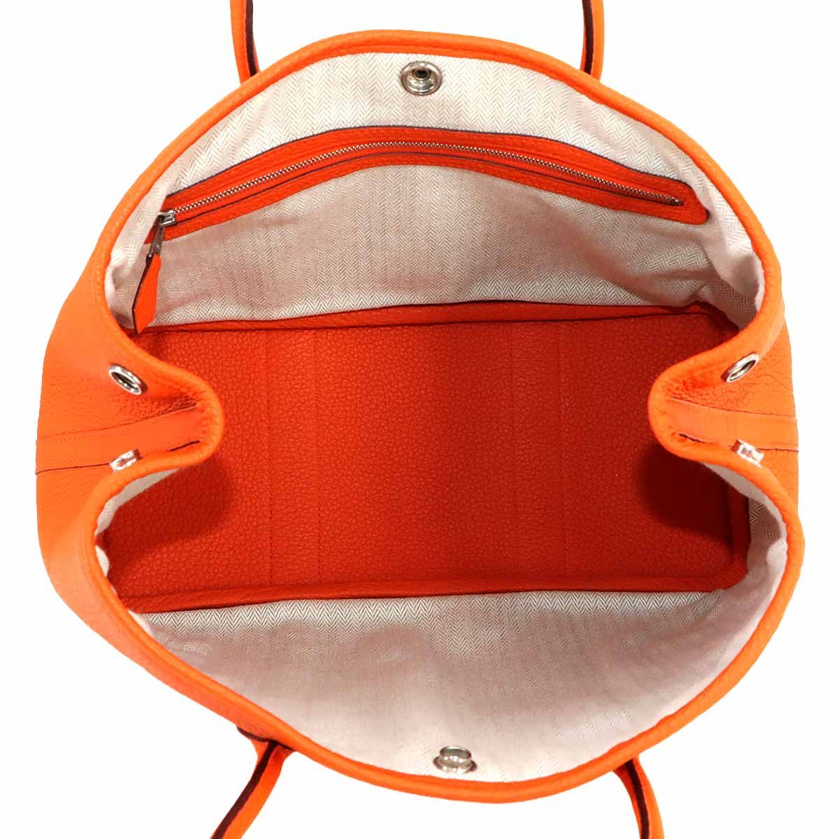 入手困難!【HERMES】ガーデンパーティー 30 トートバッグ Orange HERMES エルメス ガーデンパーティ30 TPM オランジュメカノ