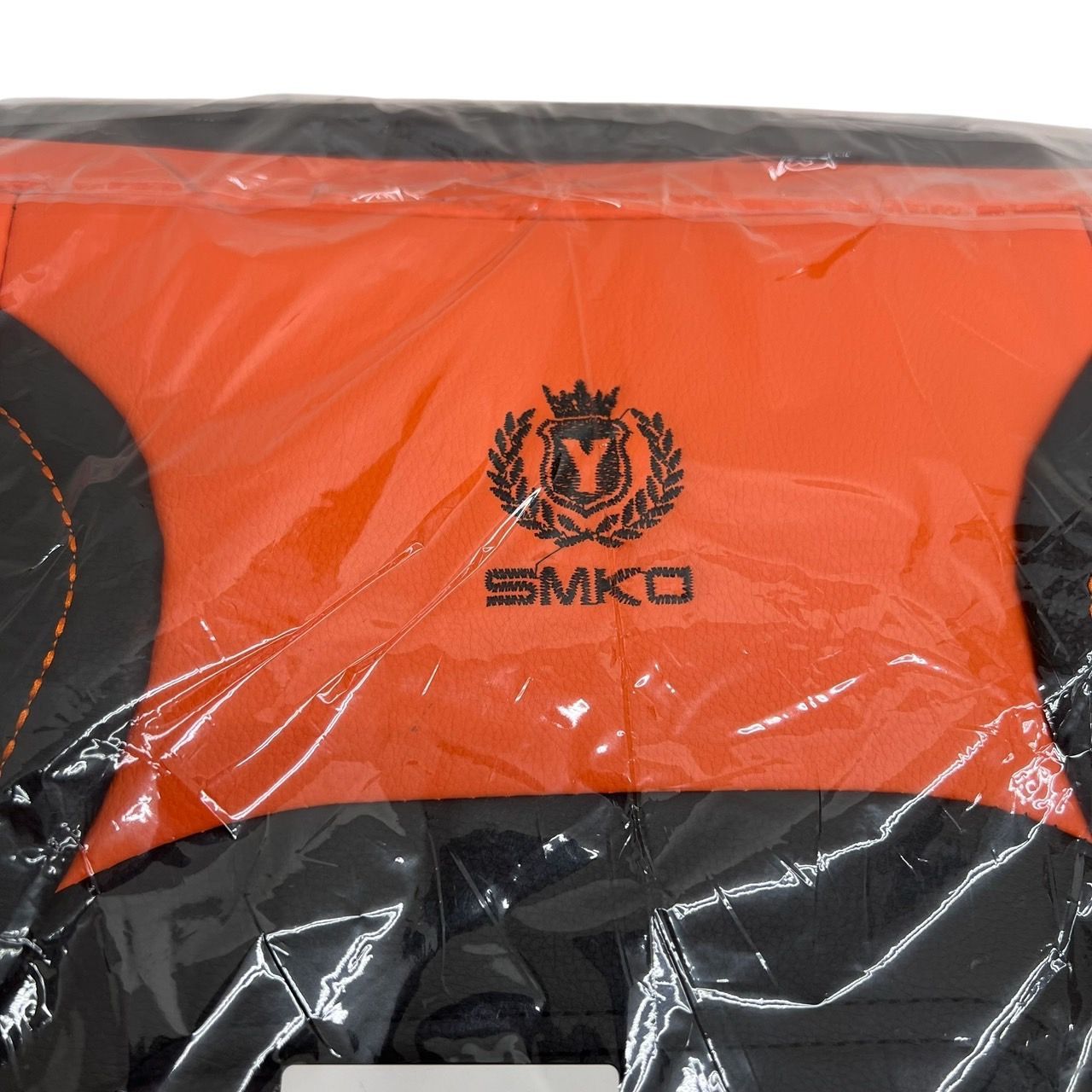 未使用品】 SMKO カーシート 座席シートカバー オレンジ×ブラック 