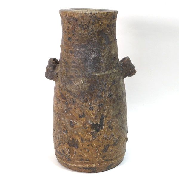 備前焼 三村陶伯 花器 備前焼 三村陶伯 灰被り窯変耳付花入 花入 花器 備前焼 ギフト NEXPOTALLINN_EU