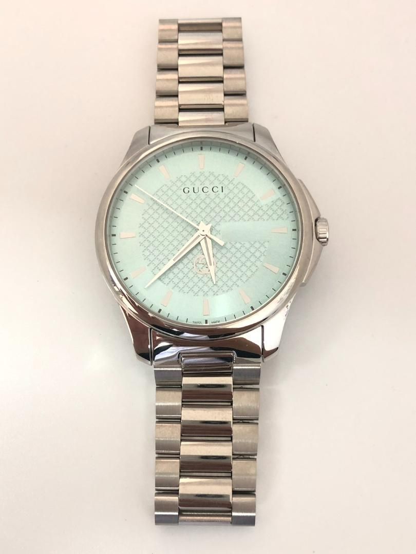 美品 GUCCI グッチ Gタイムレス 126.3 腕時計 ターコイズブルー グッチ Gタイムレス 126.3 腕時計 ターコイズブルー - メルカリ