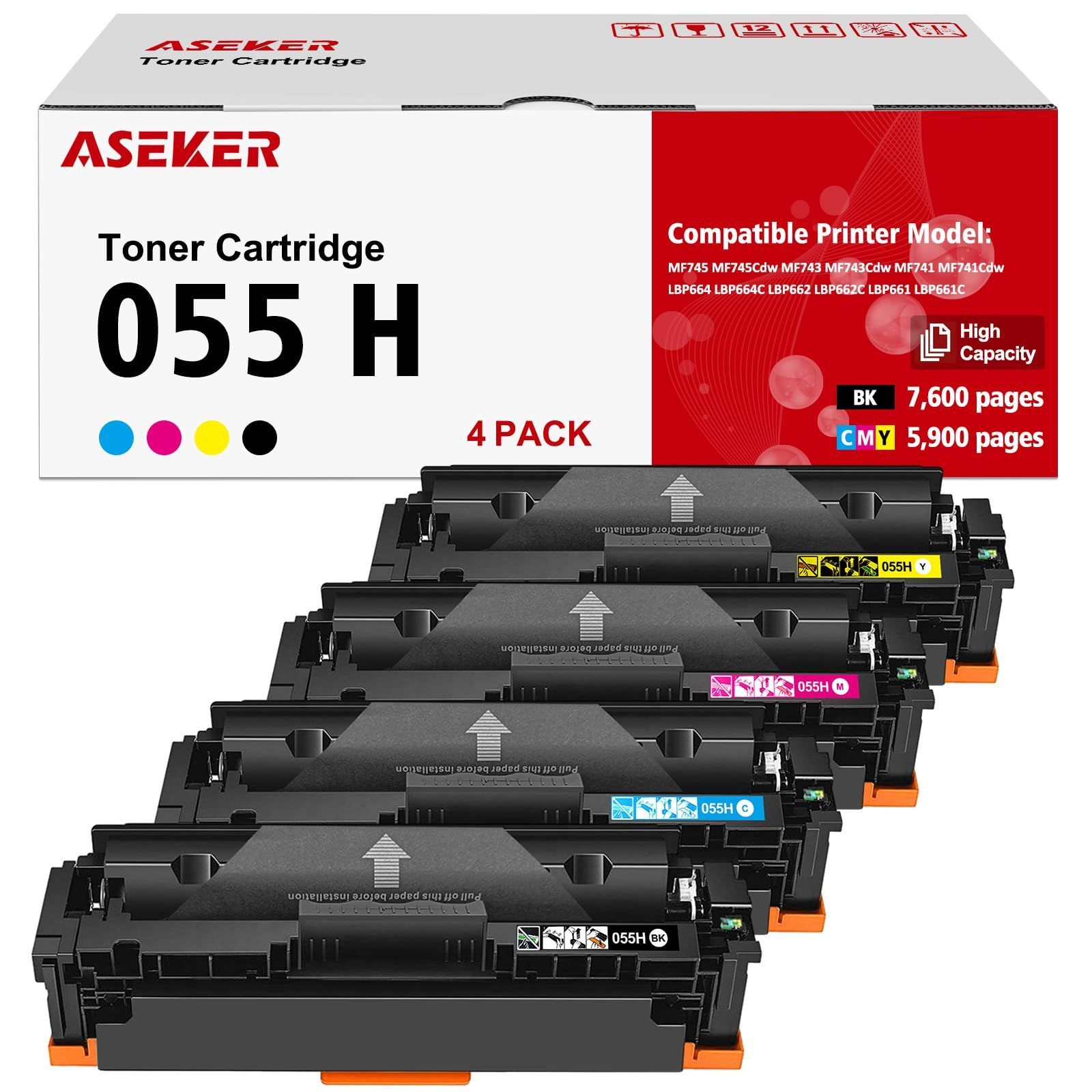 新着商品 キャノンMF745 対応機種Canon MF745Cdw MF743 4色セット大容量7600-5900ページ MF743Cdw MF741 CRG055H MF741Cdw CRG-055H LBP664 LBP664C 055H LBP662