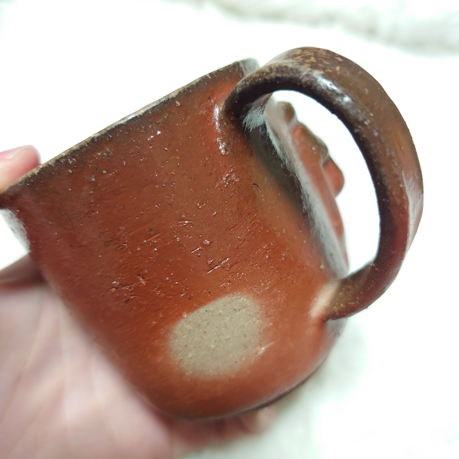 2575】ハシビロコウ カップ…備前焼 - メルカリ