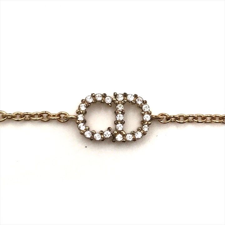 Dior ディオール ロゴ ラインストーン ブレスレット
