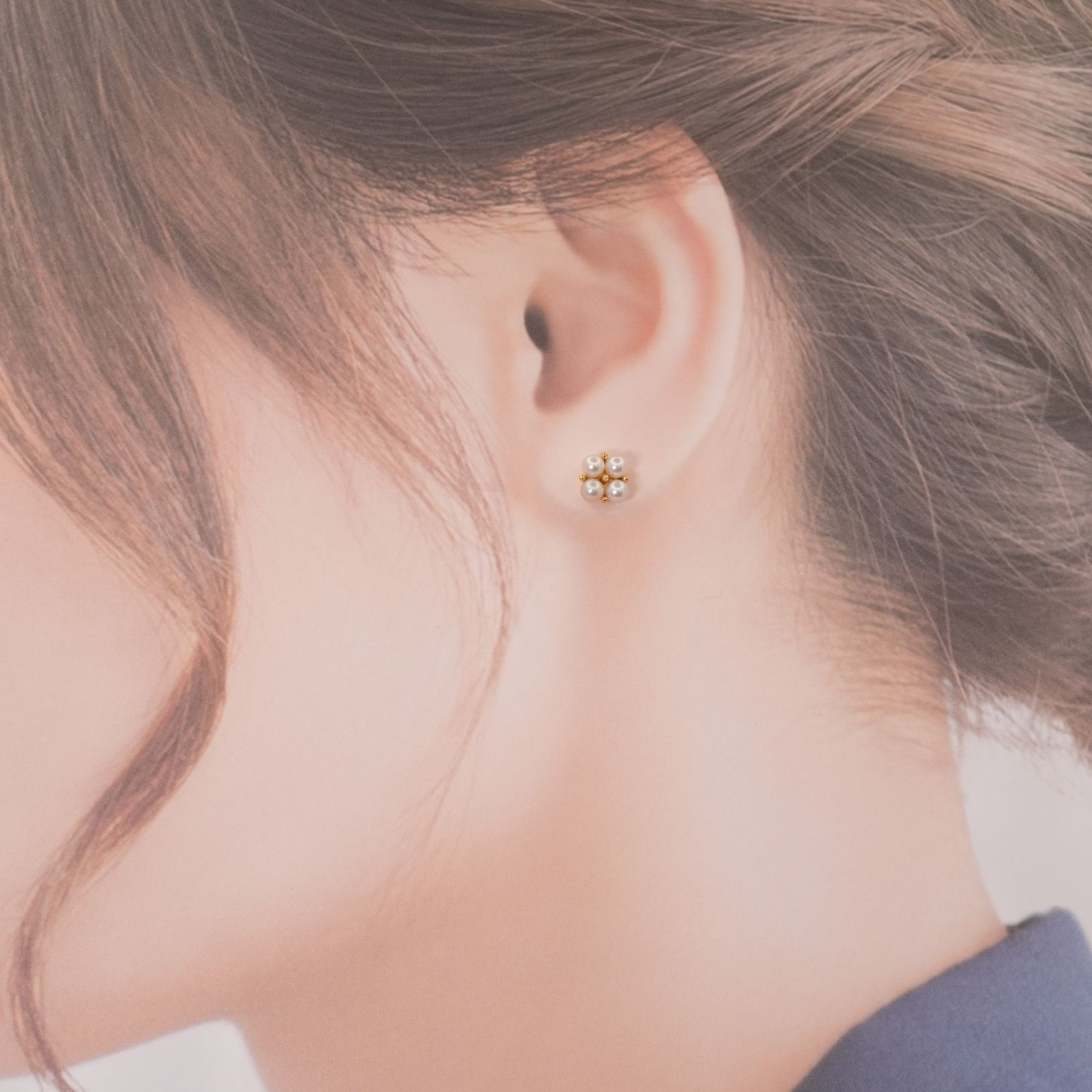 ミキモト ピアス 片耳 美品 ミキモト K18 ベビーパール 片耳 スタッドピアス/24-3877S