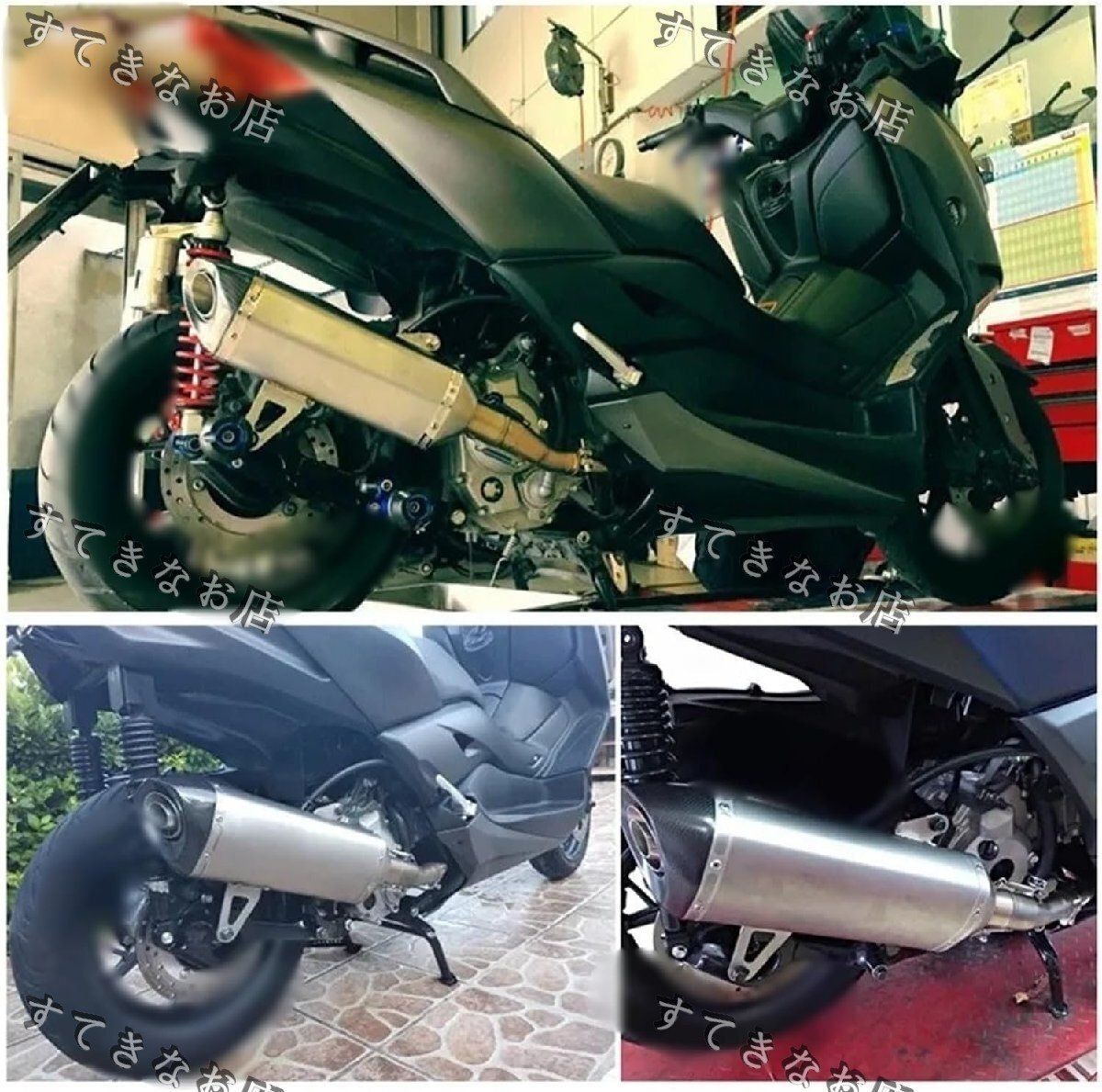 左 -FENDER -STRATOKASTER -MEXICO オートバイ用 XMAX 250 300 ミッドリンクパイプ マフラーシステム 51