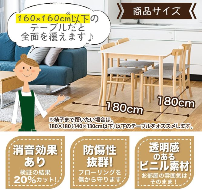 テーブル下マット フロアマット