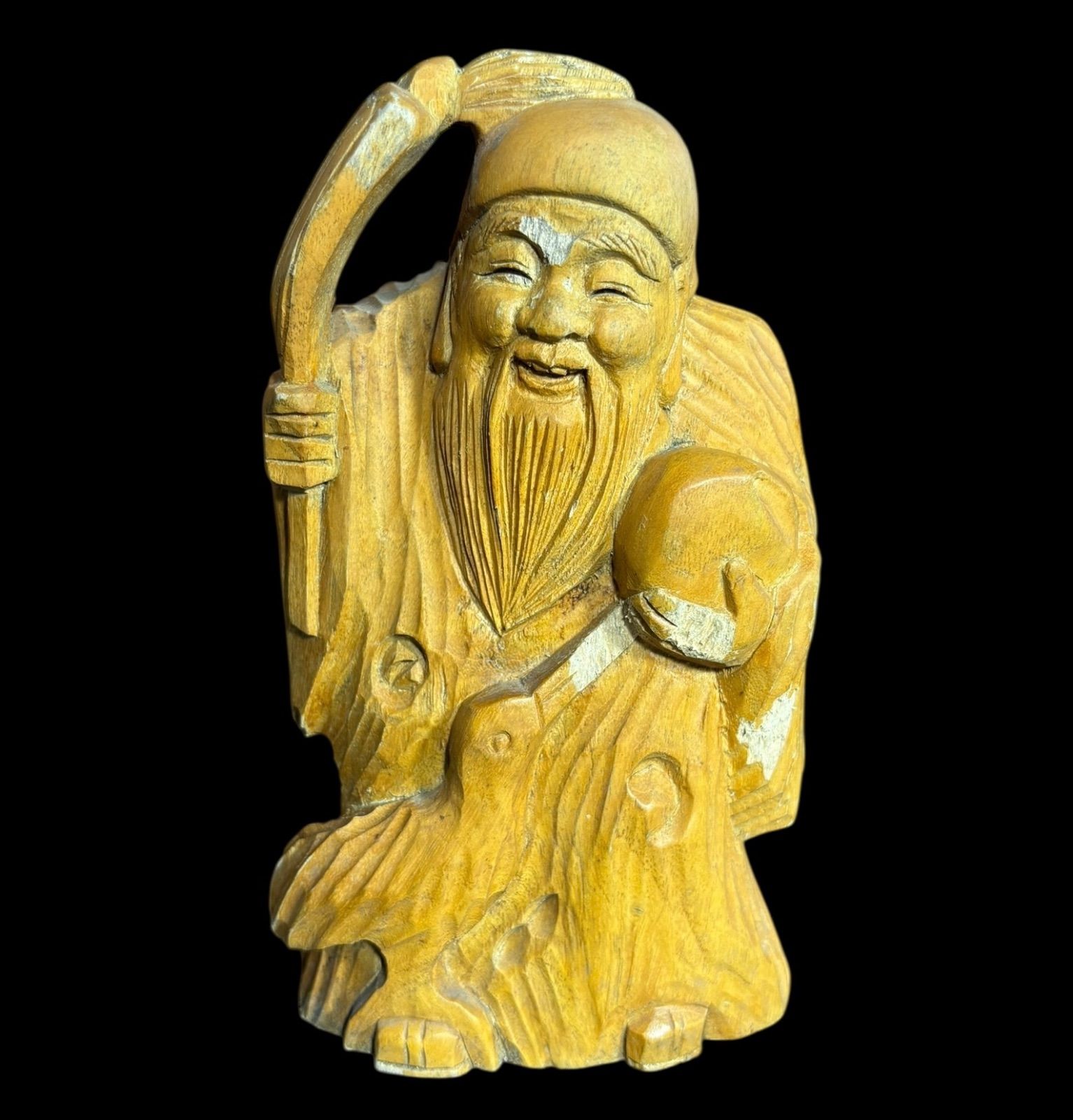 縁起物 置物 七福神 寿老人 シルキーゴールド 日本製 送料無料