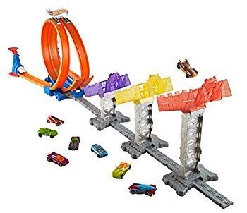 【中古】ホットウィール ダブルループアタック トラックセット ミニカー プレイキット【日本正規品】 DJC05 w17b8b5