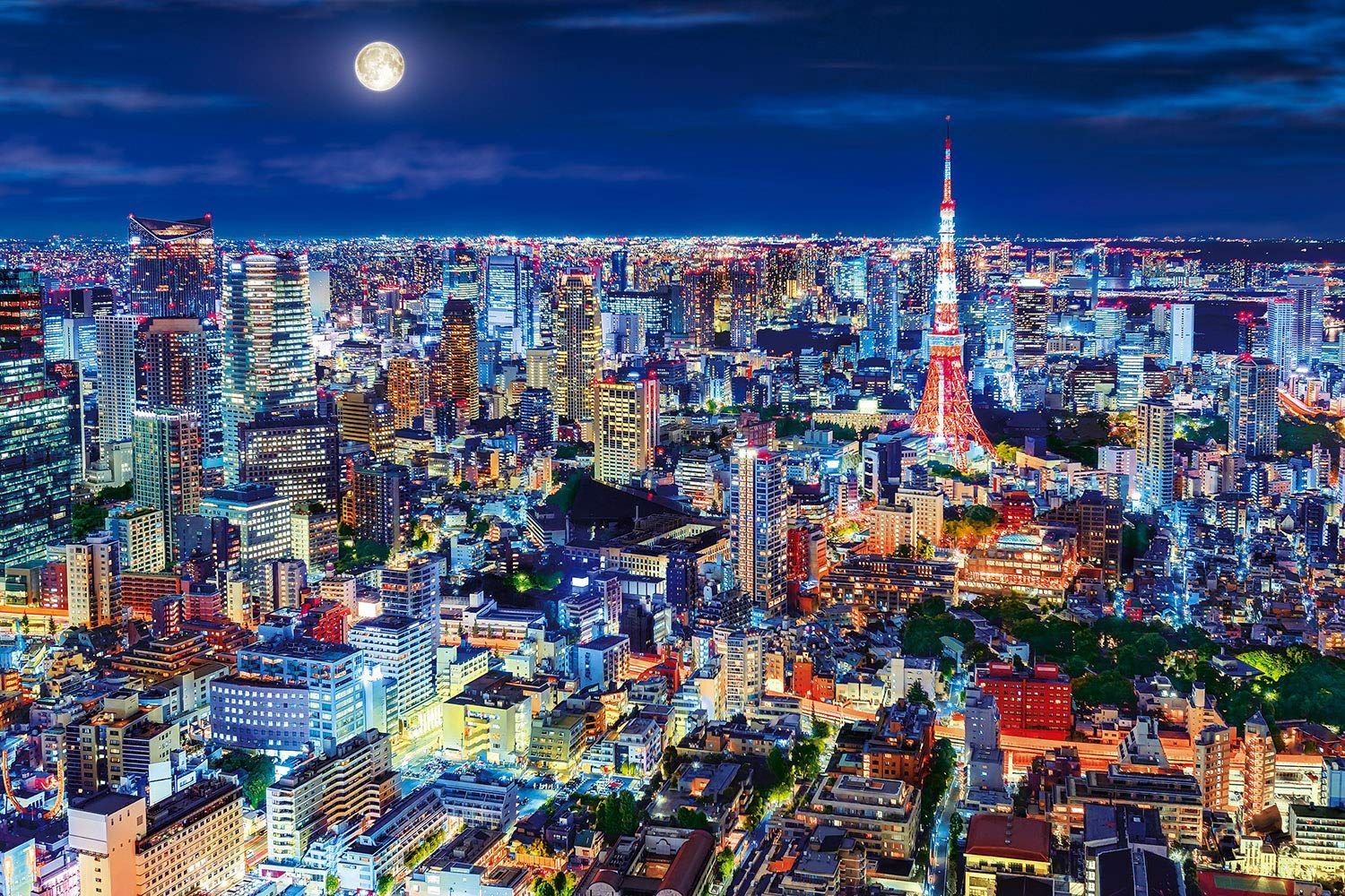 【特価商品】エポック社 1000ピース ジグソーパズル 煌めく東京の夜-東京 (50x75cm)