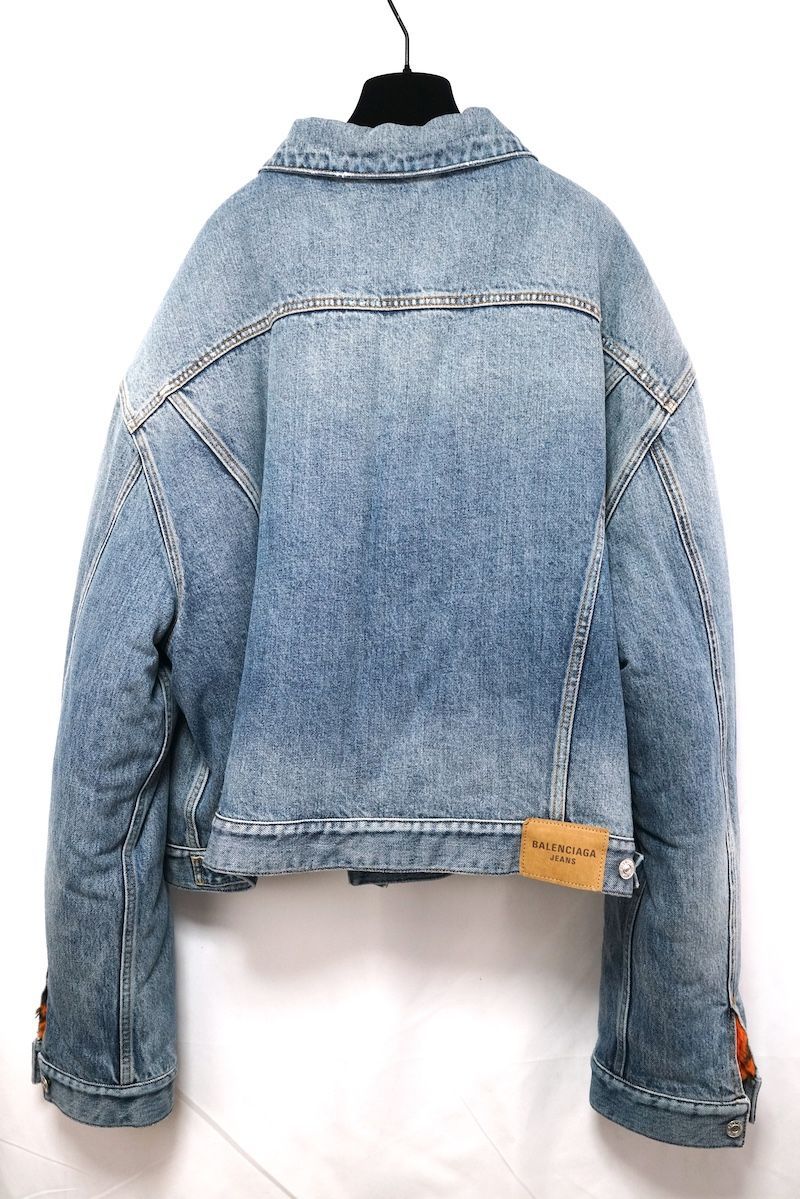BALENCIAGA バレンシアガ Blue Year of The Tiger Padded Denim Jacket