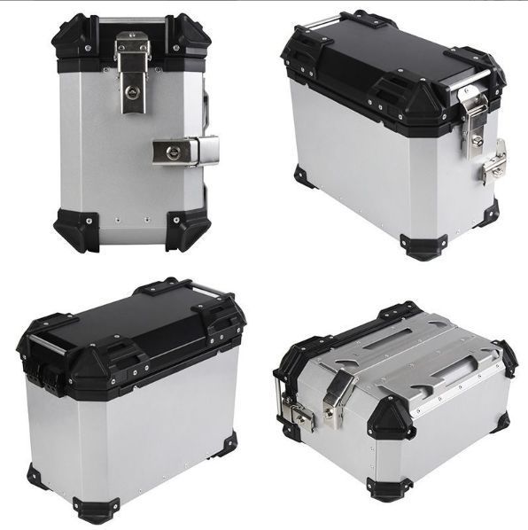 サイドボックス バイク用サイドケース 左右セット 片側28L サ イドキャリア付き ルミ製 パニア ケース 鍵付き 取付ネジ付き 防水 簡単脱着 黒YR WWW_USTAUSTRALIA_COM_AU