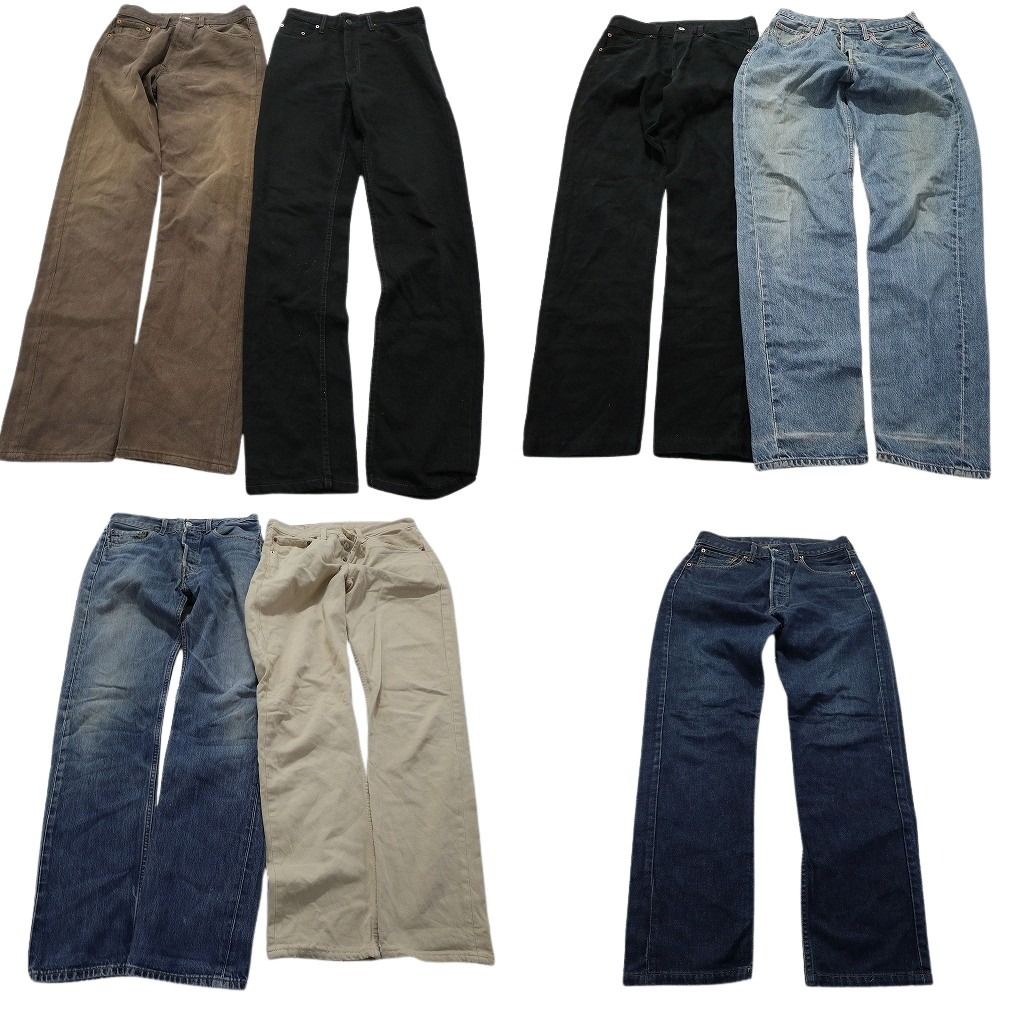 古着卸 リーバイスデニムパンツ OLD 7枚セット メンズ 31 |32 デニム ブラックデニム 古着 NA5742
