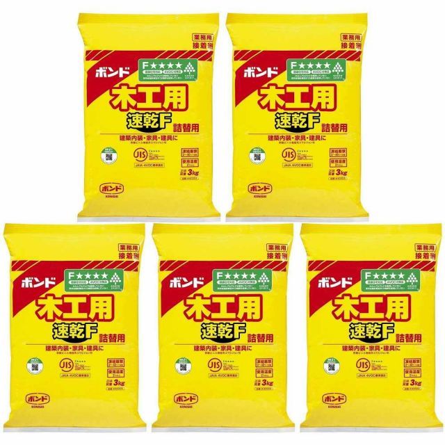 コニシ - ボンド 木工用 速乾F 袋 3kg 5個セット