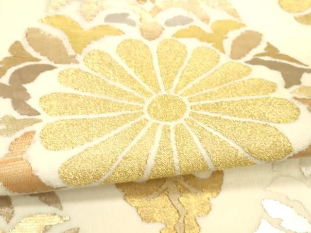 平和屋着物□太鼓柄袋帯 スリーシーズン 霞文 金糸 逸品 vp4174 金糸 霞