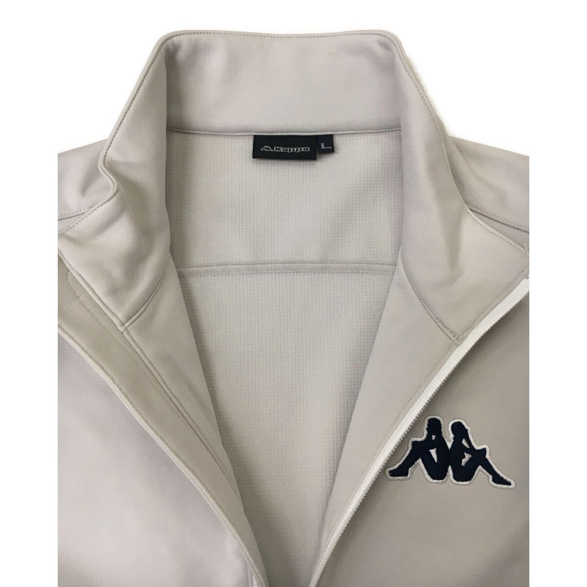 Kappa - coco 未使用品 カッパゴルフ KAPPA GOLF メンズ ブルゾン L ライトグレー ダブルジップ ドローコード シンプル Kappa - coco 未使用品 カッパゴルフ KAPPA GOLF メンズ