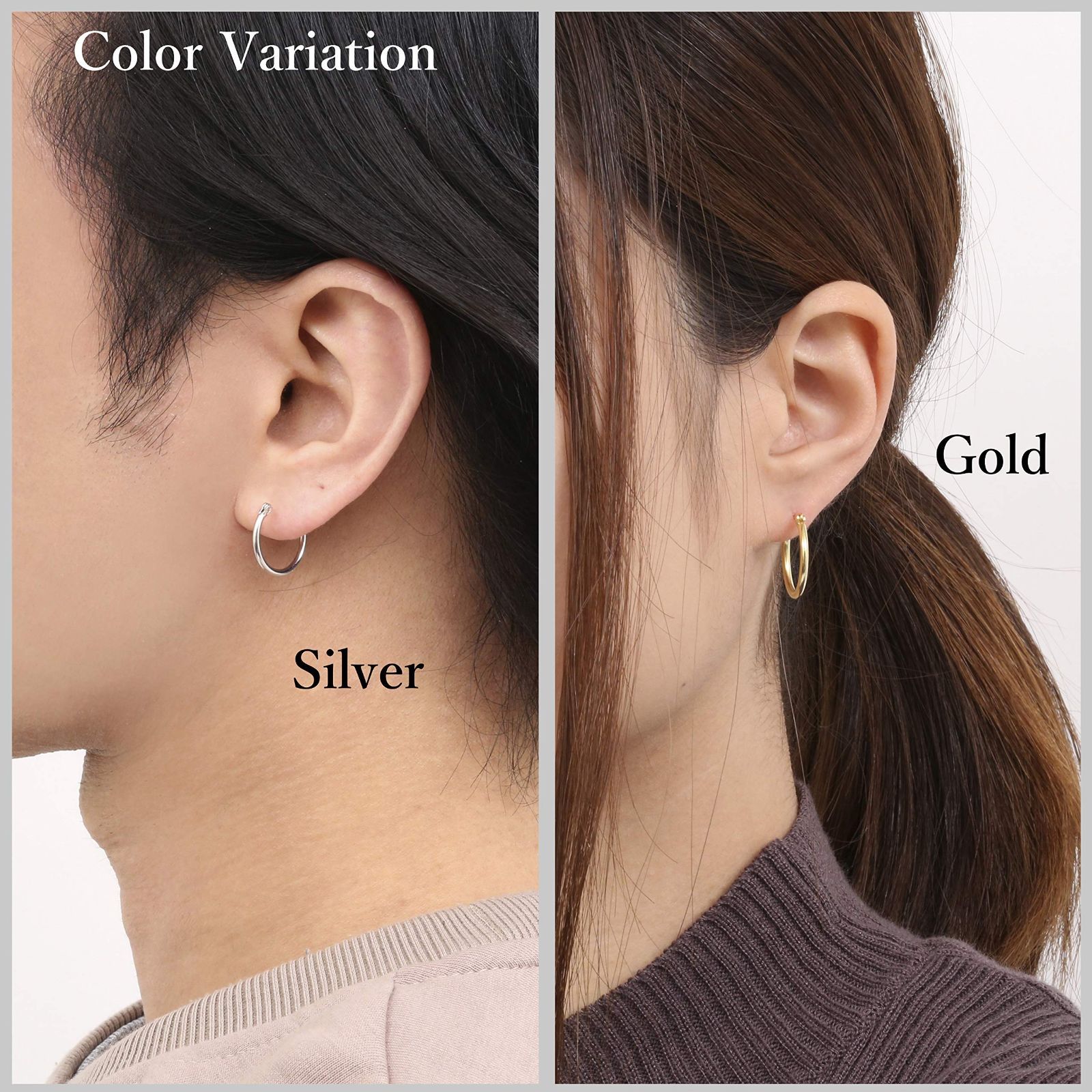 特価セール】銀 シルバーピアス SILVER925 フープ リングピアス