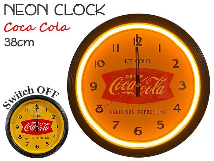 コカコーラ ネオンクロック 掛け時計 アメリカンインテリア Coca-Cola 