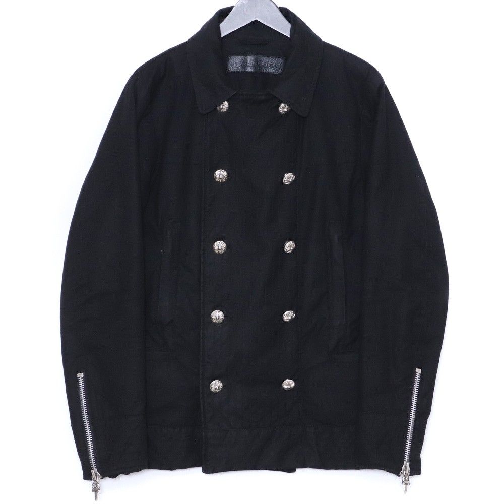 CHROME HEARTS ワックスドコットンクロスボール CHROME HEARTS ワックスドコットンクロスボールボタンPコート Mサイズ