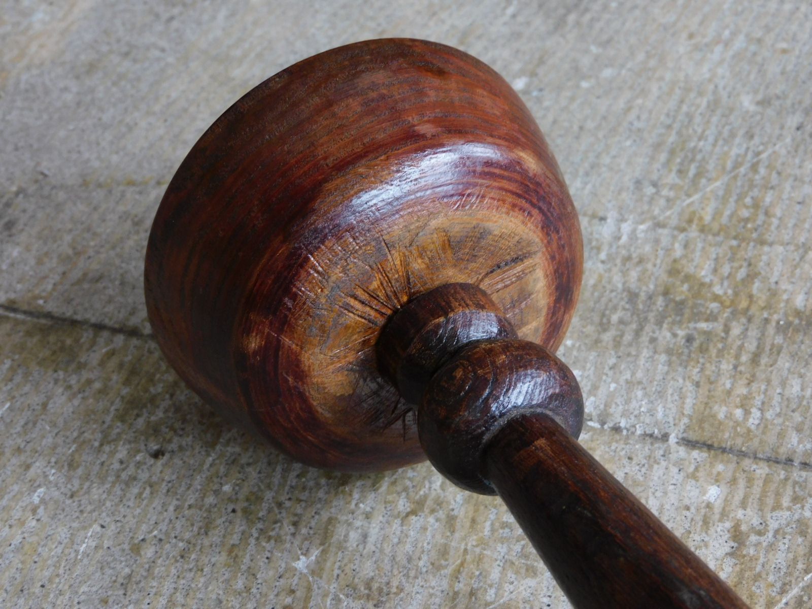 古民芸 李朝 燭台 HK-a-05496 ケヤキ 欅 木製 民藝 古民芸 フォークアート キャンドルスタンド NEXPOTALLINN_EU