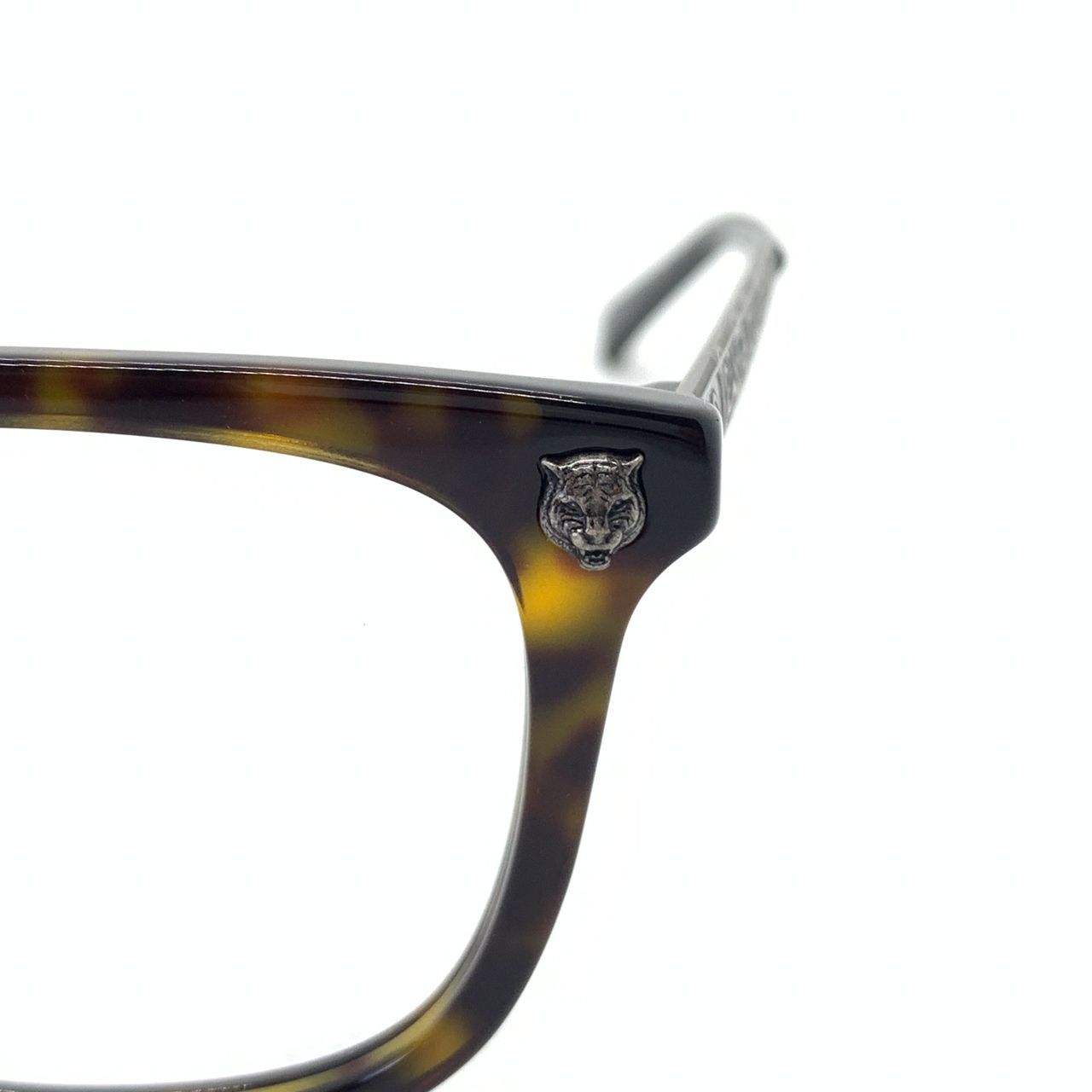 グッチ メガネ GG0218OA ハバナ 金 アラベスク柄