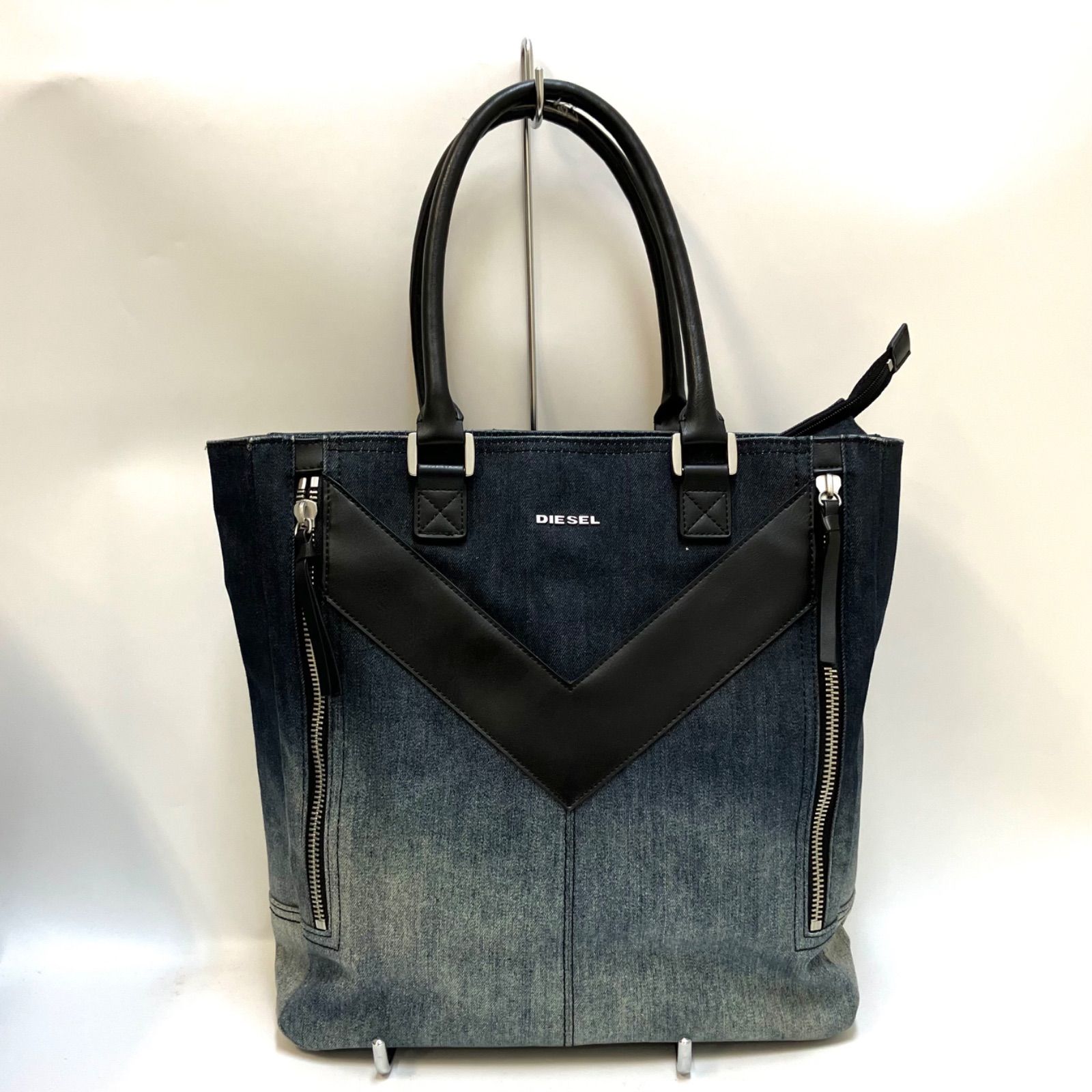 DIESEL＊トートバッグ デニム生地 持ち手訳あり☽ - メルカリ