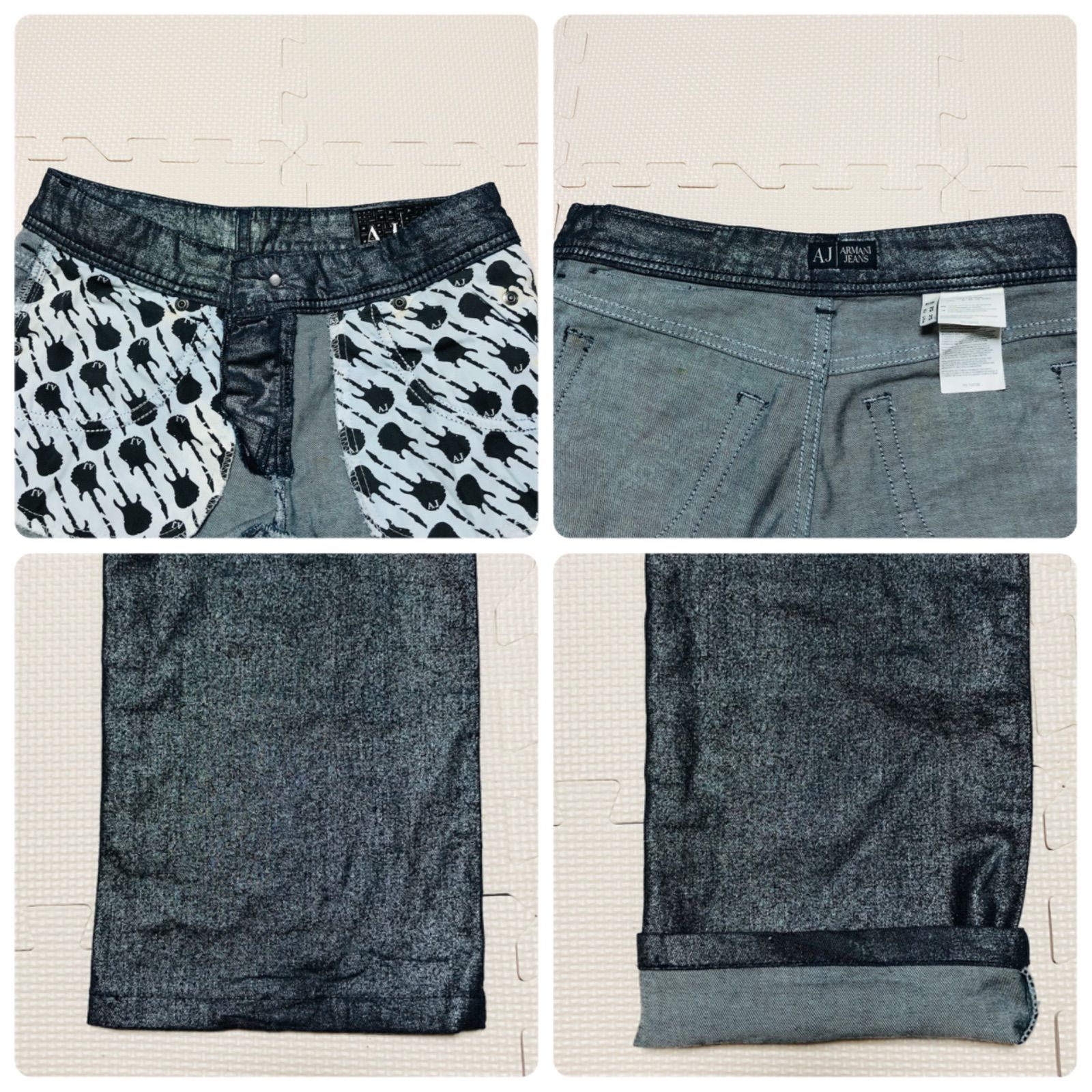 □美品□ARMANI JEANS アルマーニジーンズ コーティングデニム