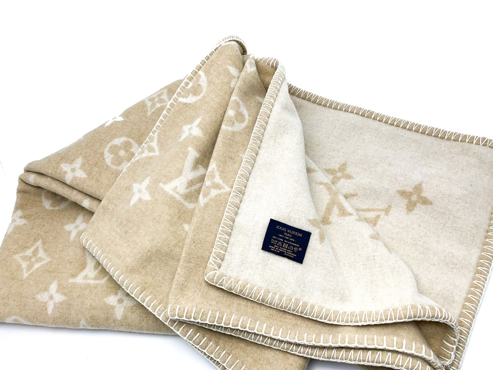 LOUIS VUITTON ルイヴィトン モノグラム ブランケット ウール カシミヤ  