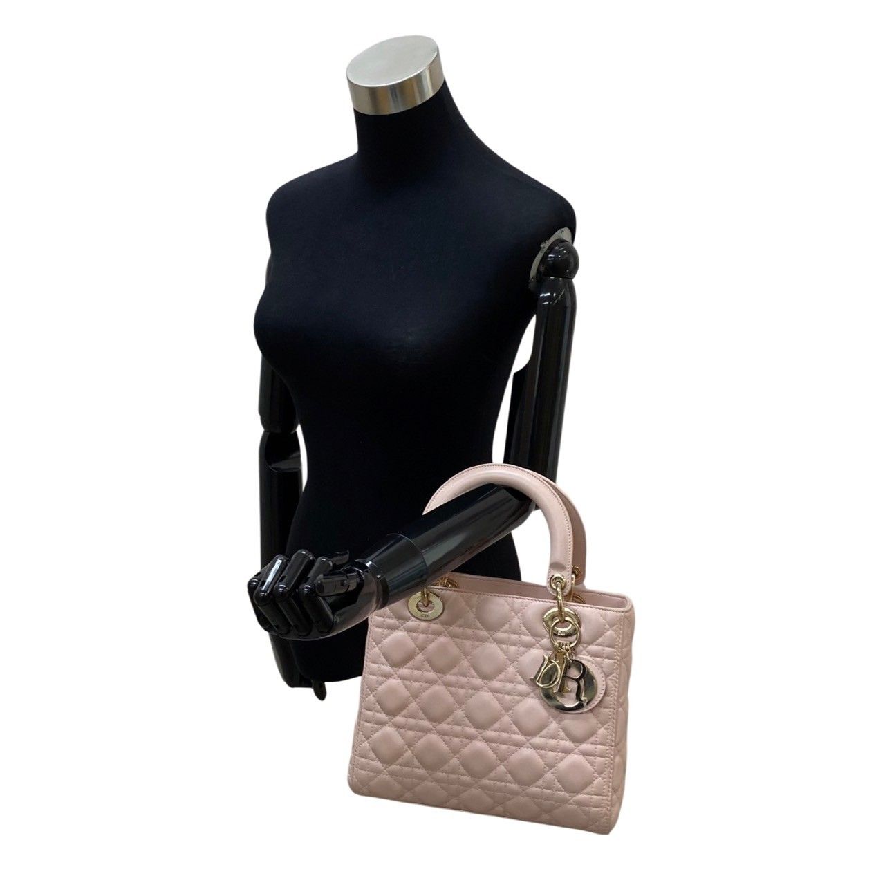 極 美品 Christian Dior ディオール レディディオール カナージュ 