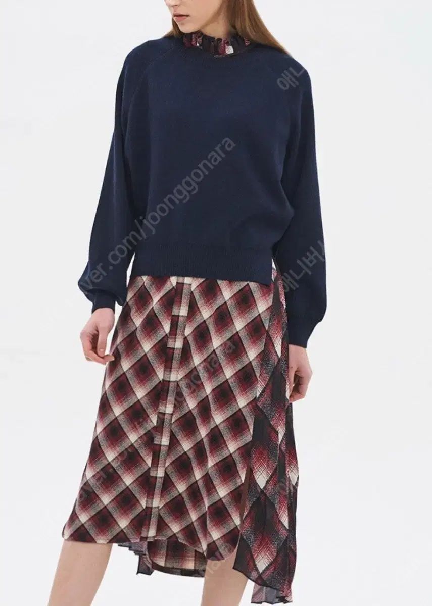 TIME KNIT CHECK ONE PIECE