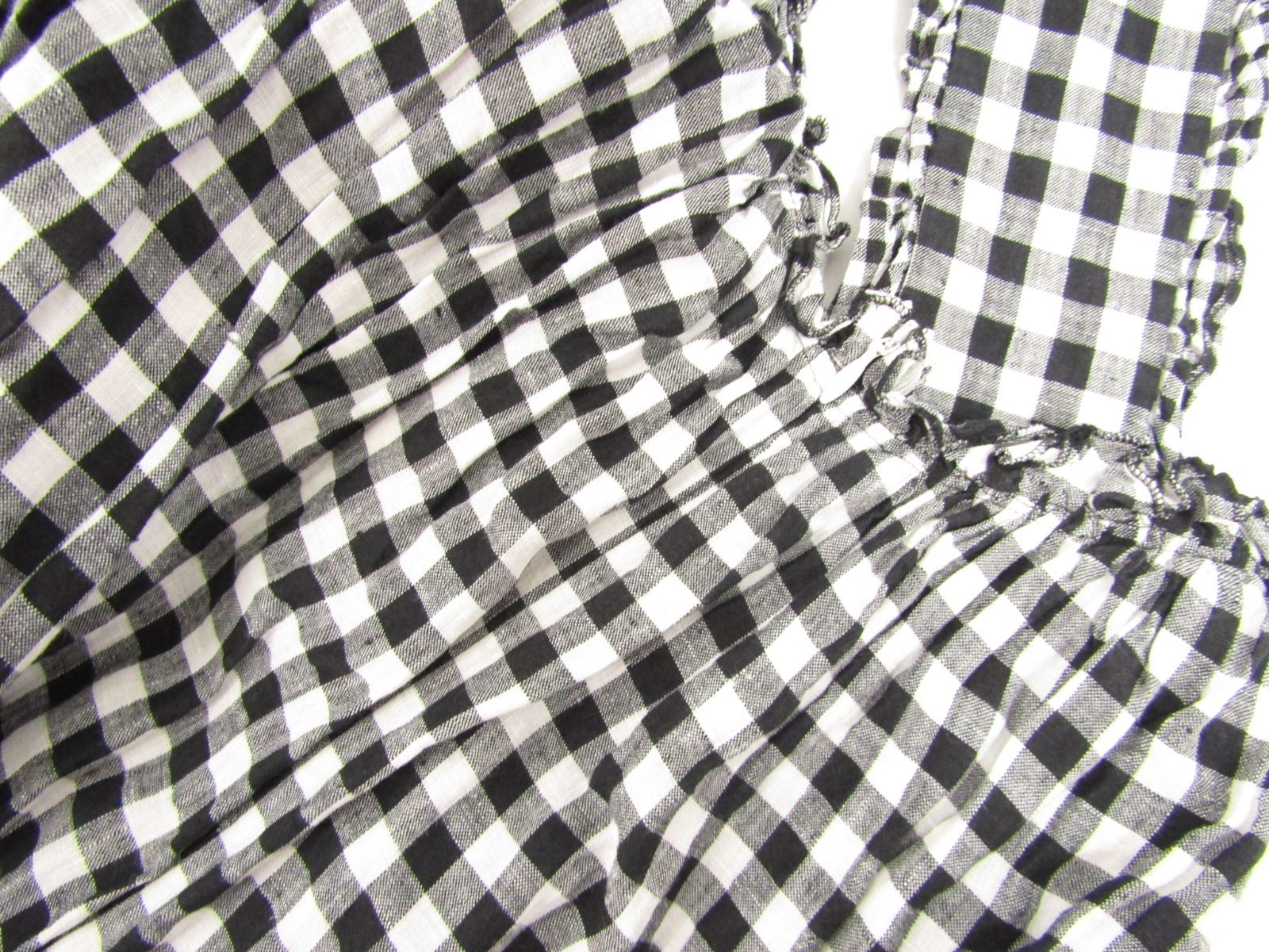 HOLIDAY ホリデイ CHECK LINEN NIGHT DRESS ギンガムチェック
