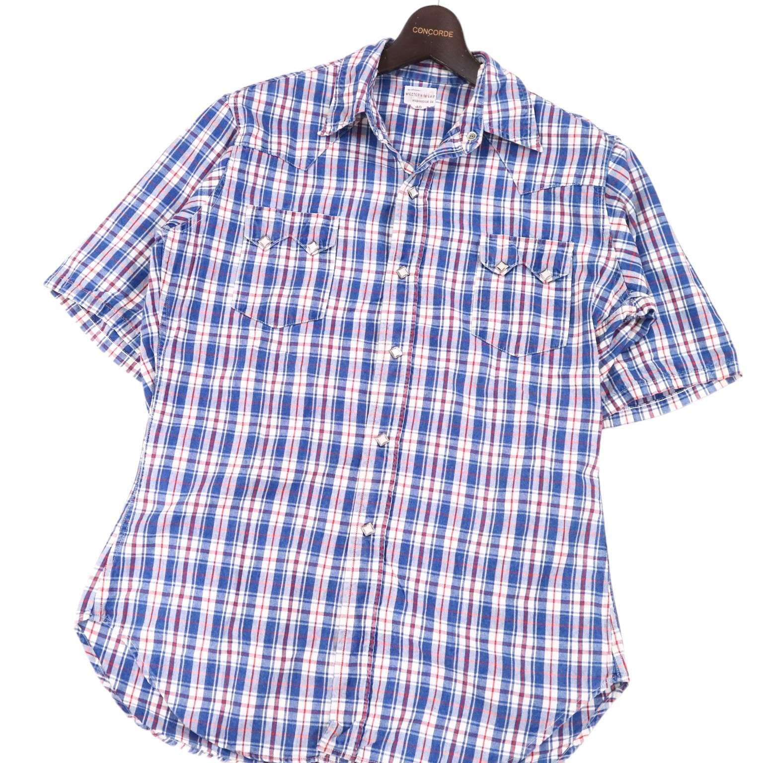 WAREHOUSE 半袖チェックシャツ WAREHOUSE（ウエアハウス）OXFORD