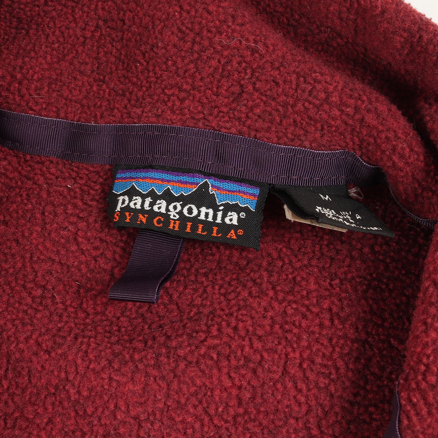 Patagonia パタゴニア ジャケット サイズ:M 90s シンチラ フリース フルジップ ジャケット USA製 バーガンディー アウター  ブルゾン アウトドア ブランド - メルカリ