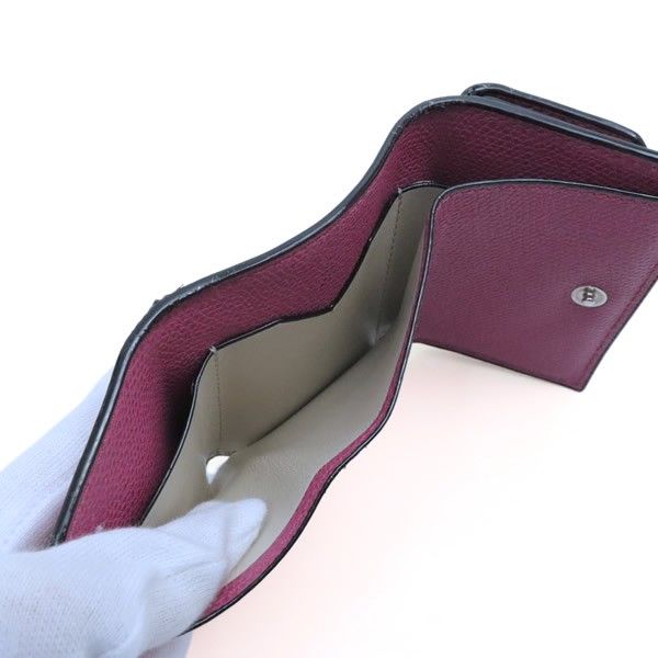 広尾店】ヴァレクストラ Valextra コンパクトパース 三つ折り財布  