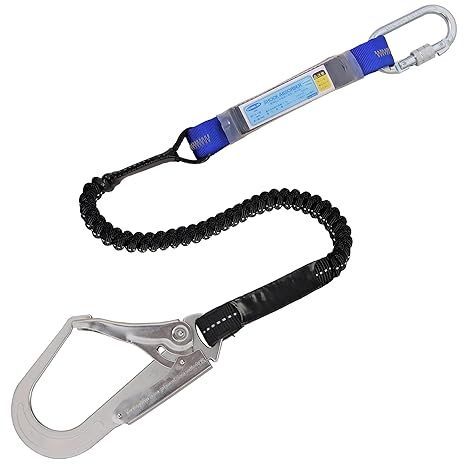 【正規品，新品】 【在庫処分】[GUANGJIA] ランヤード新規格 胴ベルト型用ランヤード 墜落制止用器具 安全ランヤード 伸縮蛇腹式ランヤード一丁掛け軽量合金鋼 電気工事 建設工事 現場 一般高所作業用 応募券