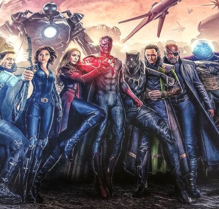 209 超特大 横長 アベンジャーズ ポスター 全キャラ アイアンマン 映画 