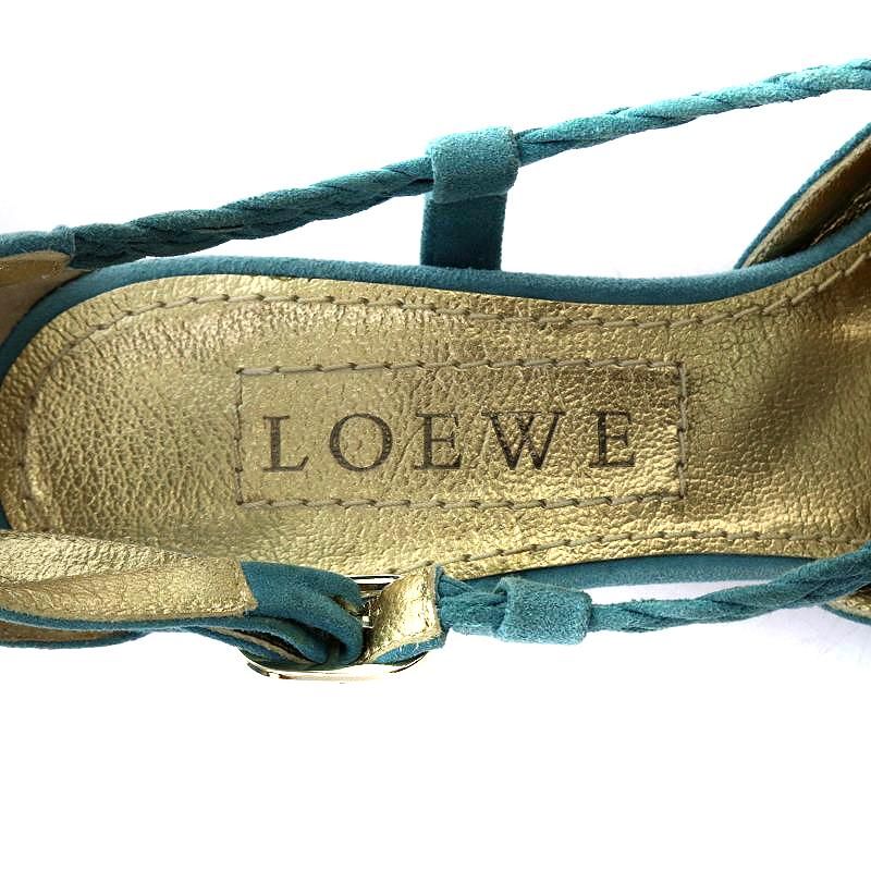 ロエベ LOEWE サンダル ポインテッドトゥ スエード 36 23cm サックスブルー /AK5 - メルカリ