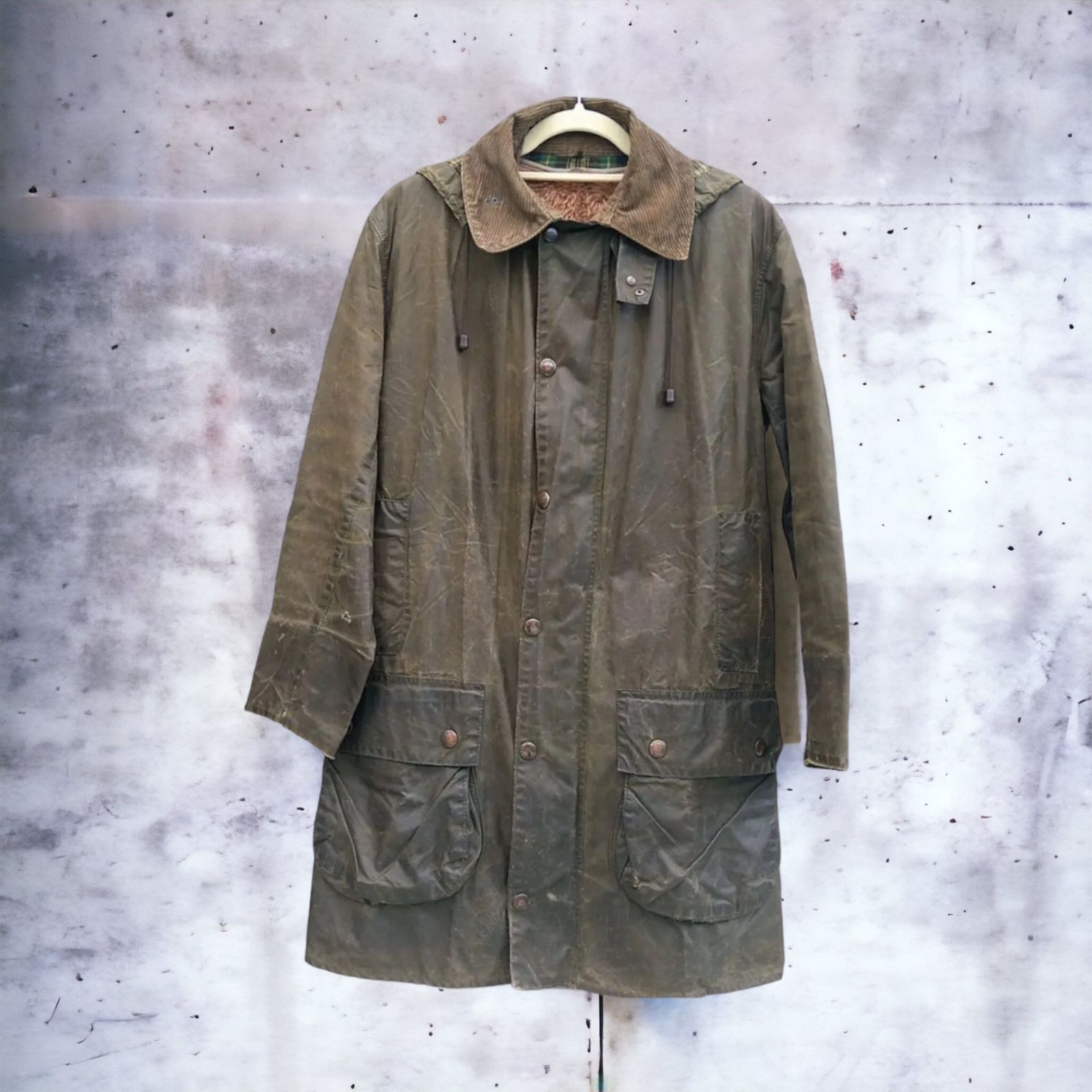 Barbour BORDER A200 C36 91CM バブアー ボーダー フード ライナー付き