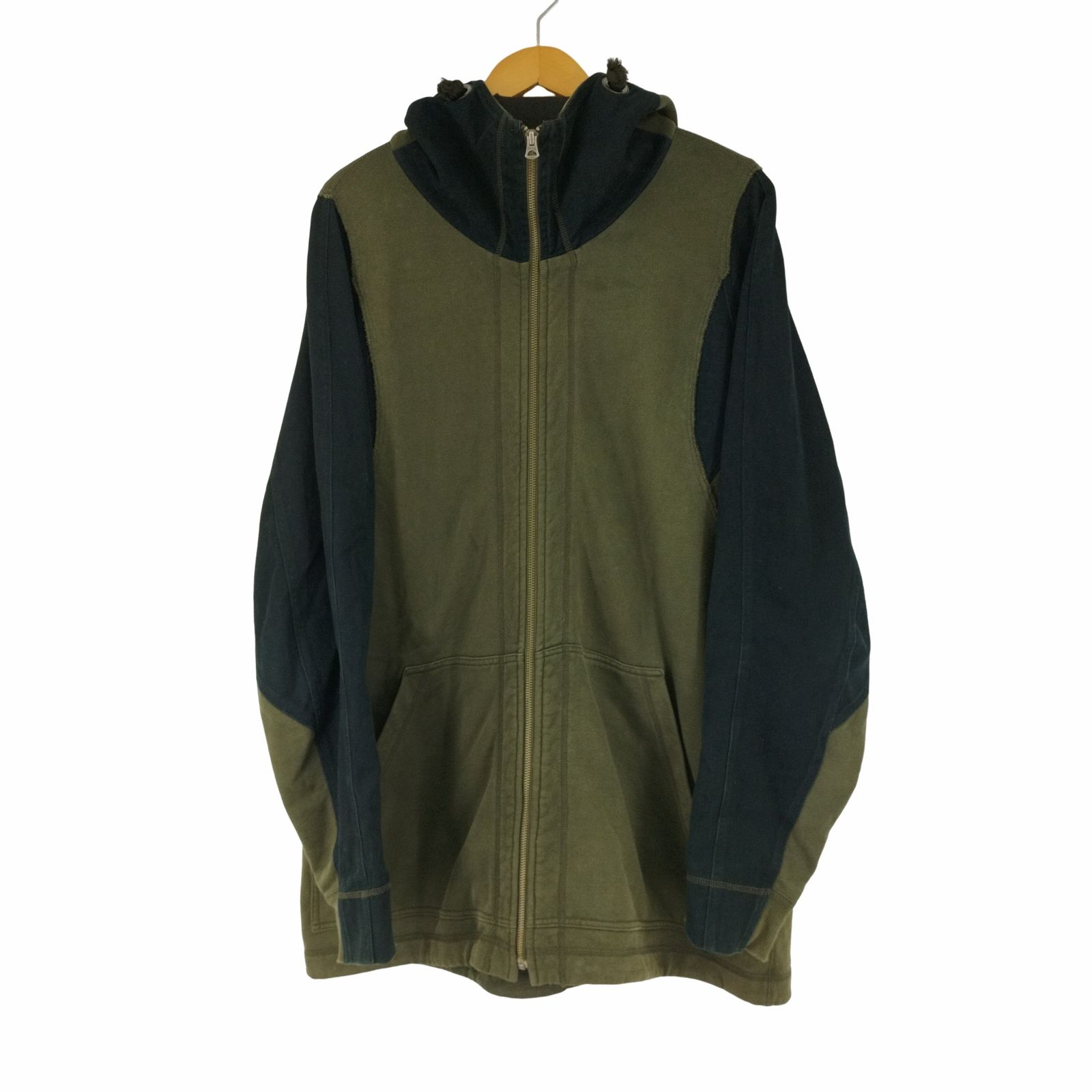イッセイミヤケメン ISSEY MIYAKE MEN 90s 94AW 黒タグ by Naoki Takizawa オーバーサイズ バイカラージップアップフーディ メンズ JPN：5 