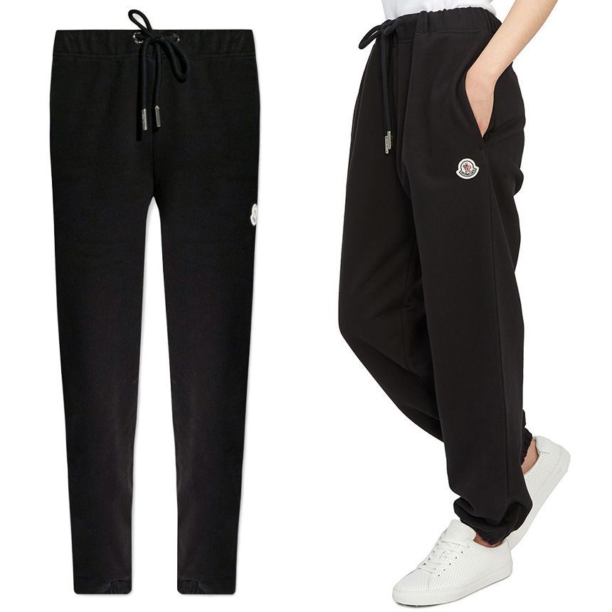 19 MONCLER モンクレール 8H00002 899WC ブラック スウェットパンツ カジュアルパンツ ロゴ size M