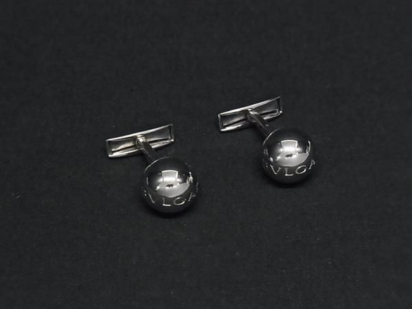 BVLGARI ネイビー カフリンクス BVLGARI 青いカフリンクス BVLGARI