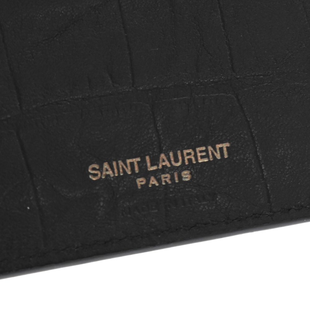 SAINT LAURENT PARIS (サンローランパリ) YSLロゴ 型押し レザー