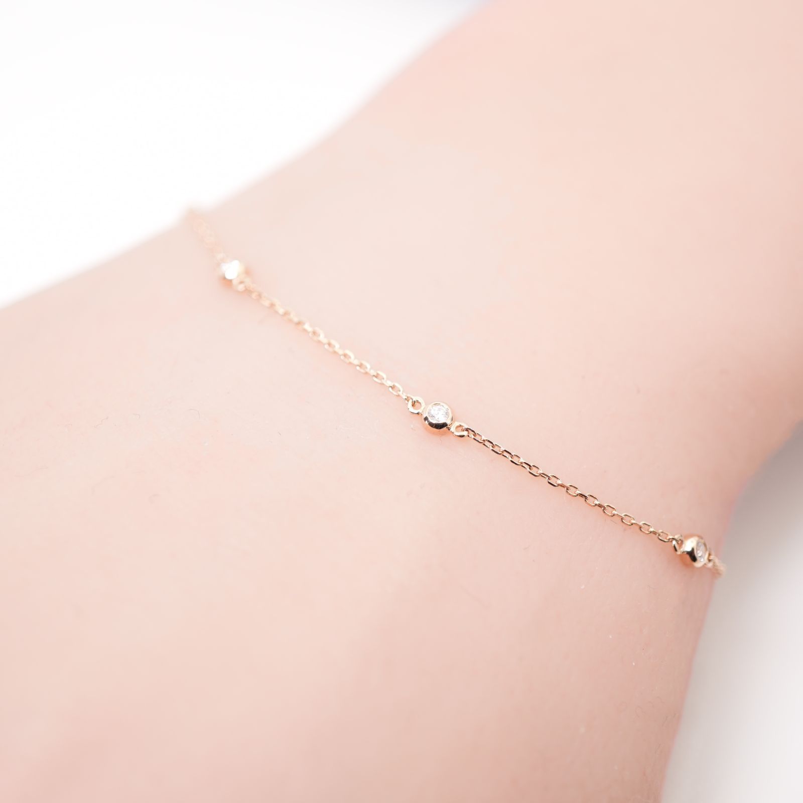 ヴァンドーム青山 K18 ダイヤ ステーション ブレスレット/24