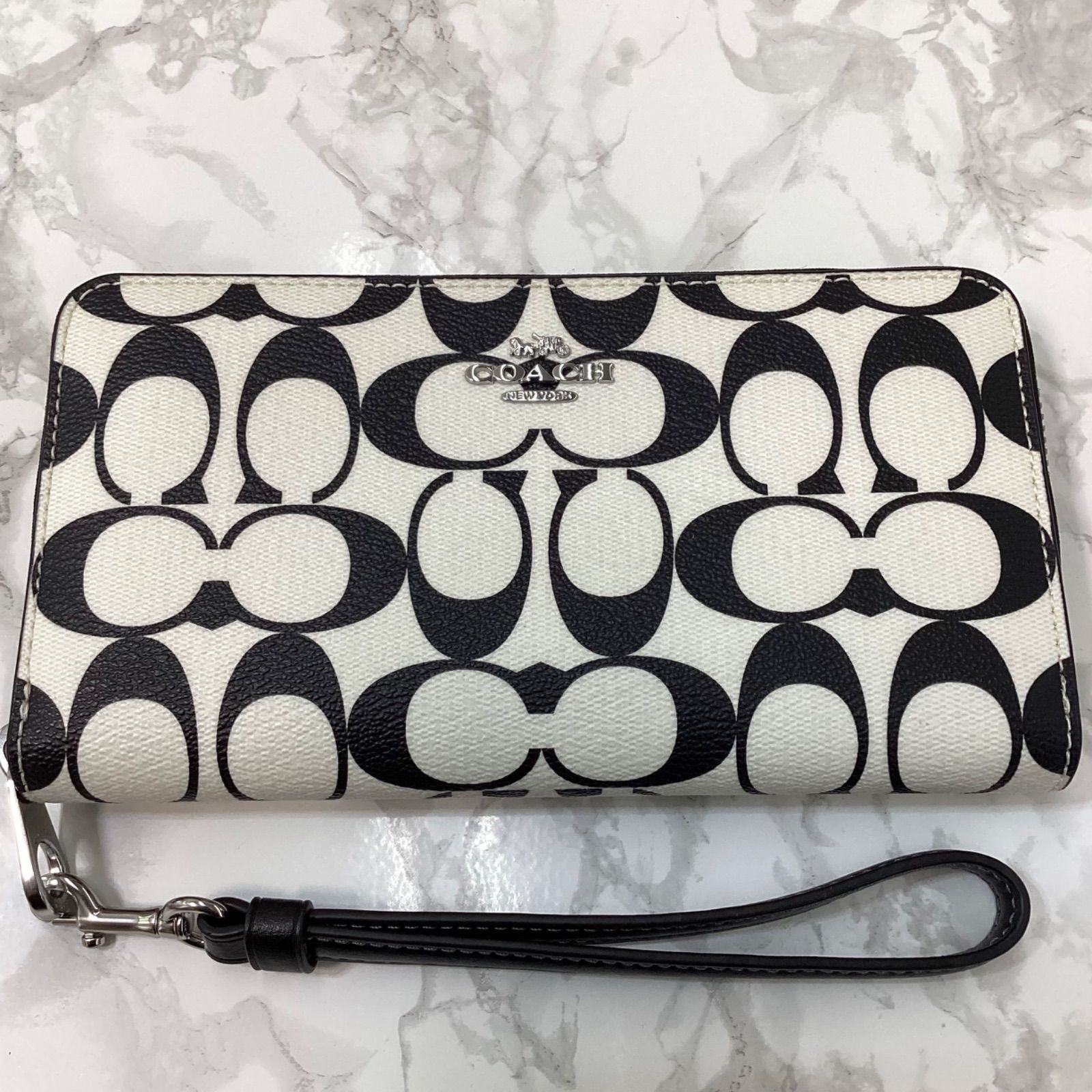 ✨超美品✨ COACH シグネチャー ラウンドファスナー長財布 CP409 
