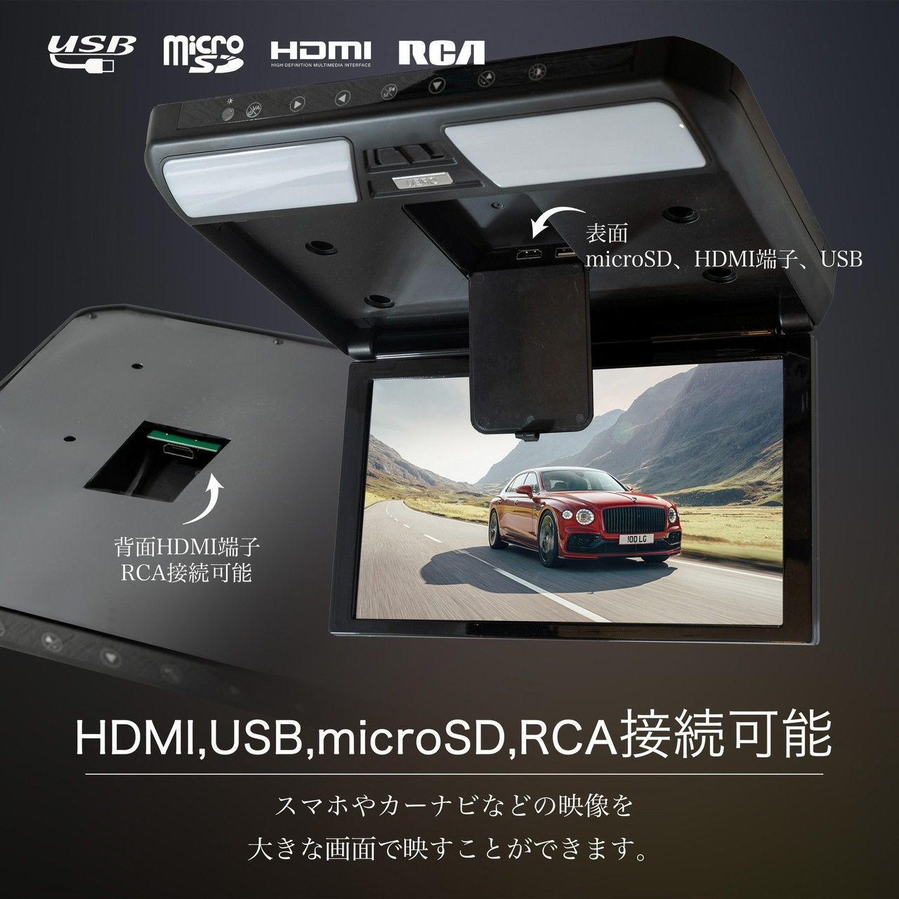 フリップダウンモニター オデッセイ RC1 RC2 RC3 11.6インチ液晶 