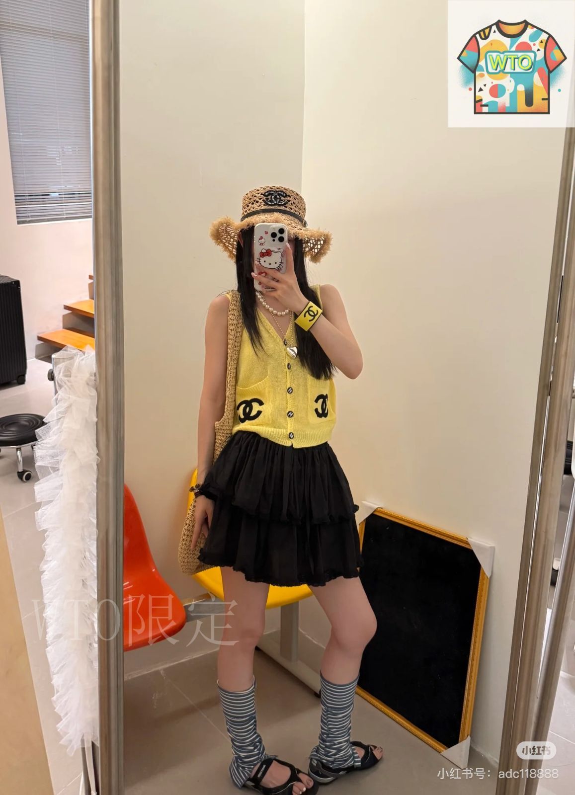 今日特価】Chanel シャネル ポケット付きダブル C ニットベスト