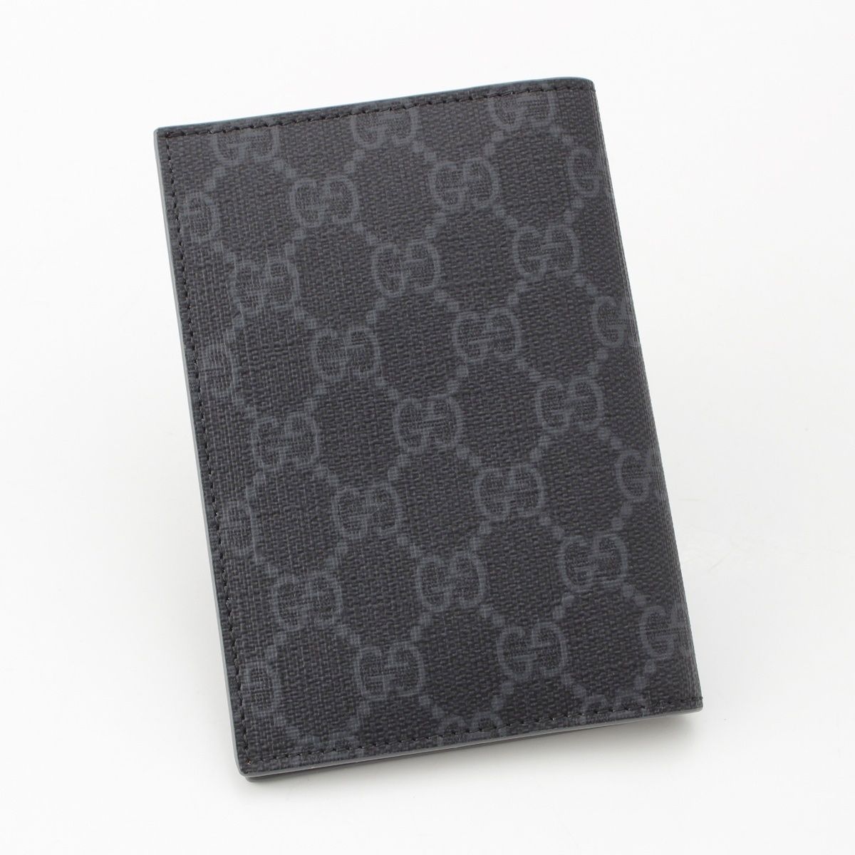 グッチ GGスプリームキャンバス パスポートケース 795229 グレー【中古