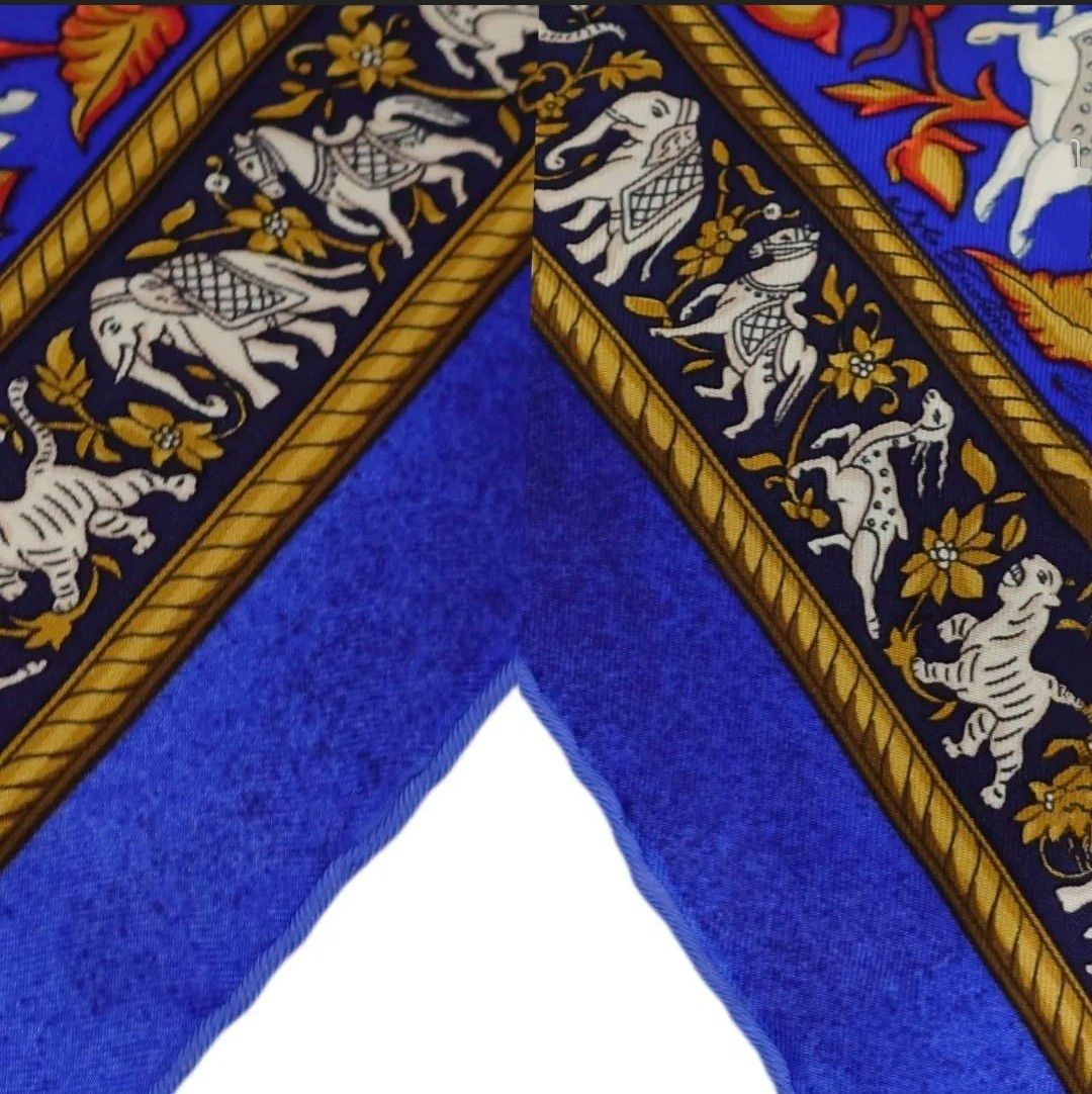 HERMES エルメス カレ 90 CHASSE EN INDE インドの狩猟 シルク