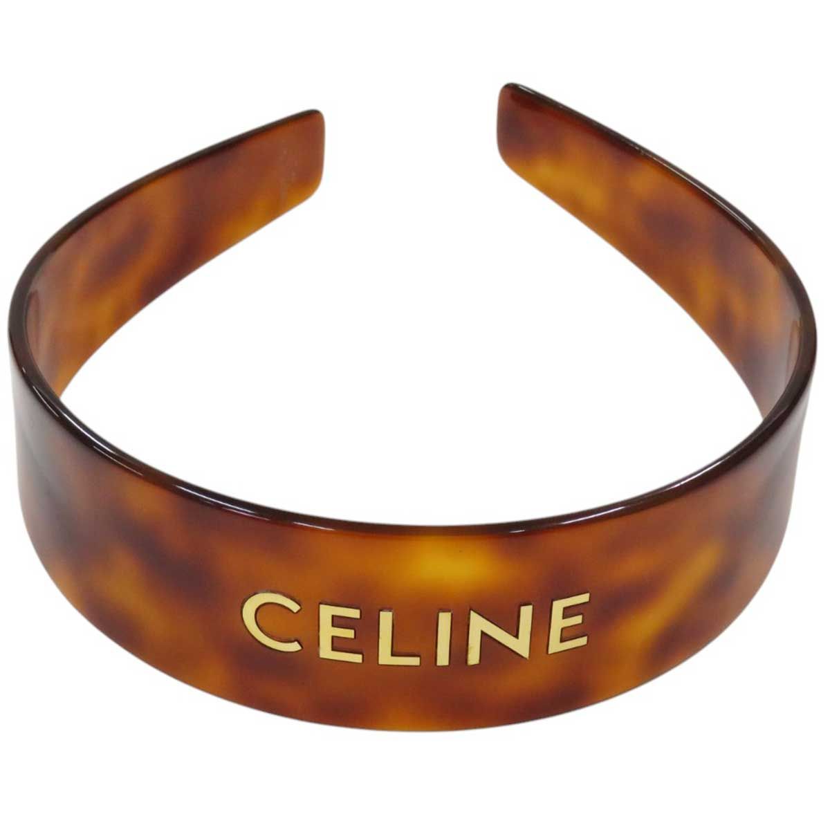 セリーヌ ロゴ カチューシャ M1211 ユニセックス ブラウン CELINE アパレル 小物